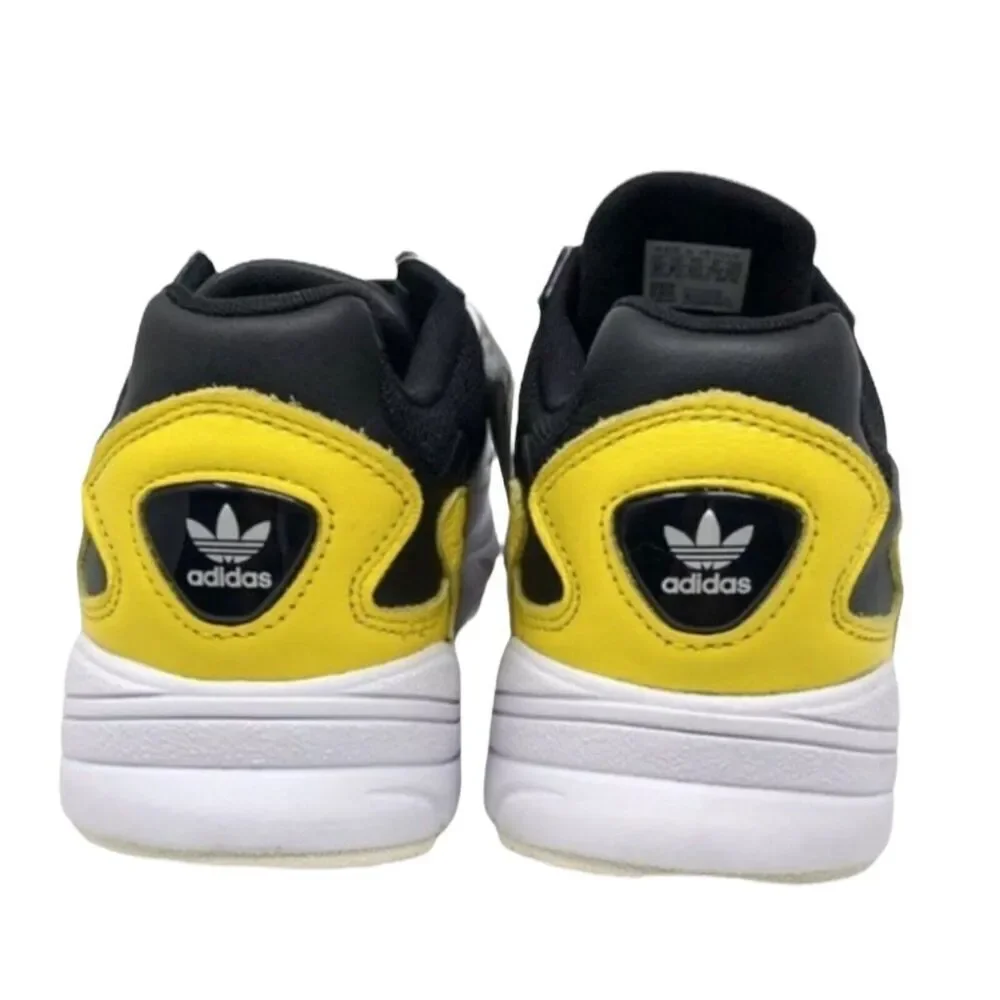 adidas Sneakers Women’s 5.5 Black‎ Yellow Falcon Trainers Athletic Core EG6708